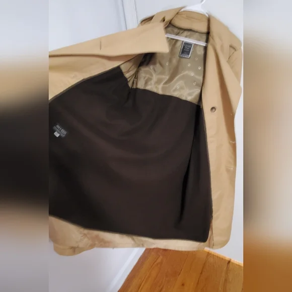 Vintage Christian Dior Monsieur Men's Khaki Trench Coat 38L Large